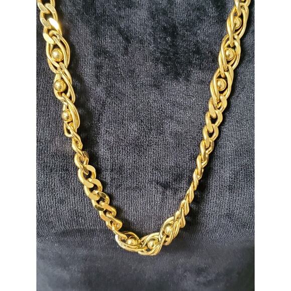 Women's Gold Plated Chain Link Greek Long Fashion Necklace - Picture 5 of 11